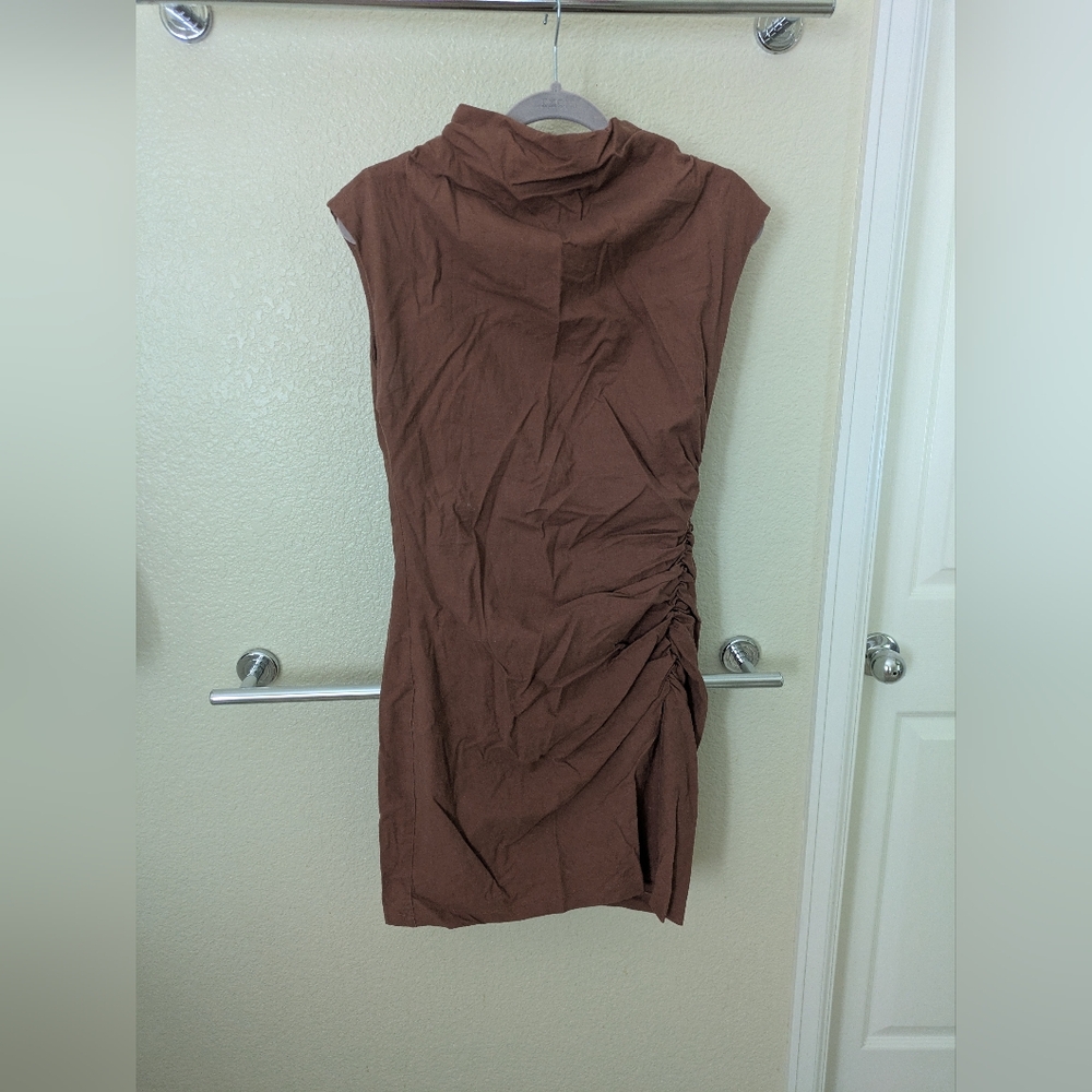 Anthropologie Brown Mini Dress